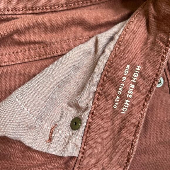 10/30 universal thread high rise midi shorts mauve button fly - Picture 4 of 6